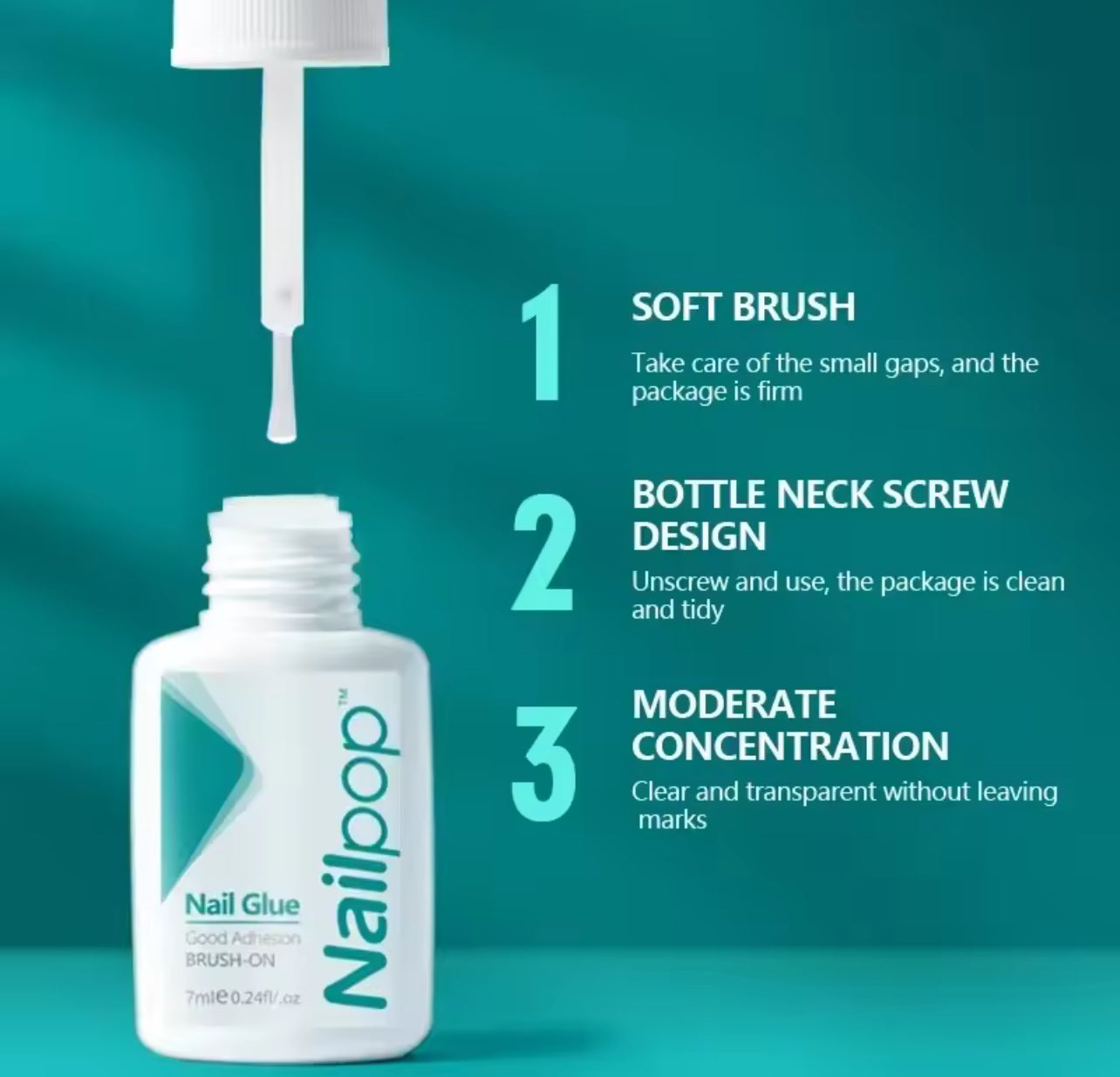 Brush-On Nail Glue Strong Hold Nail Glue Nail Pop Studio