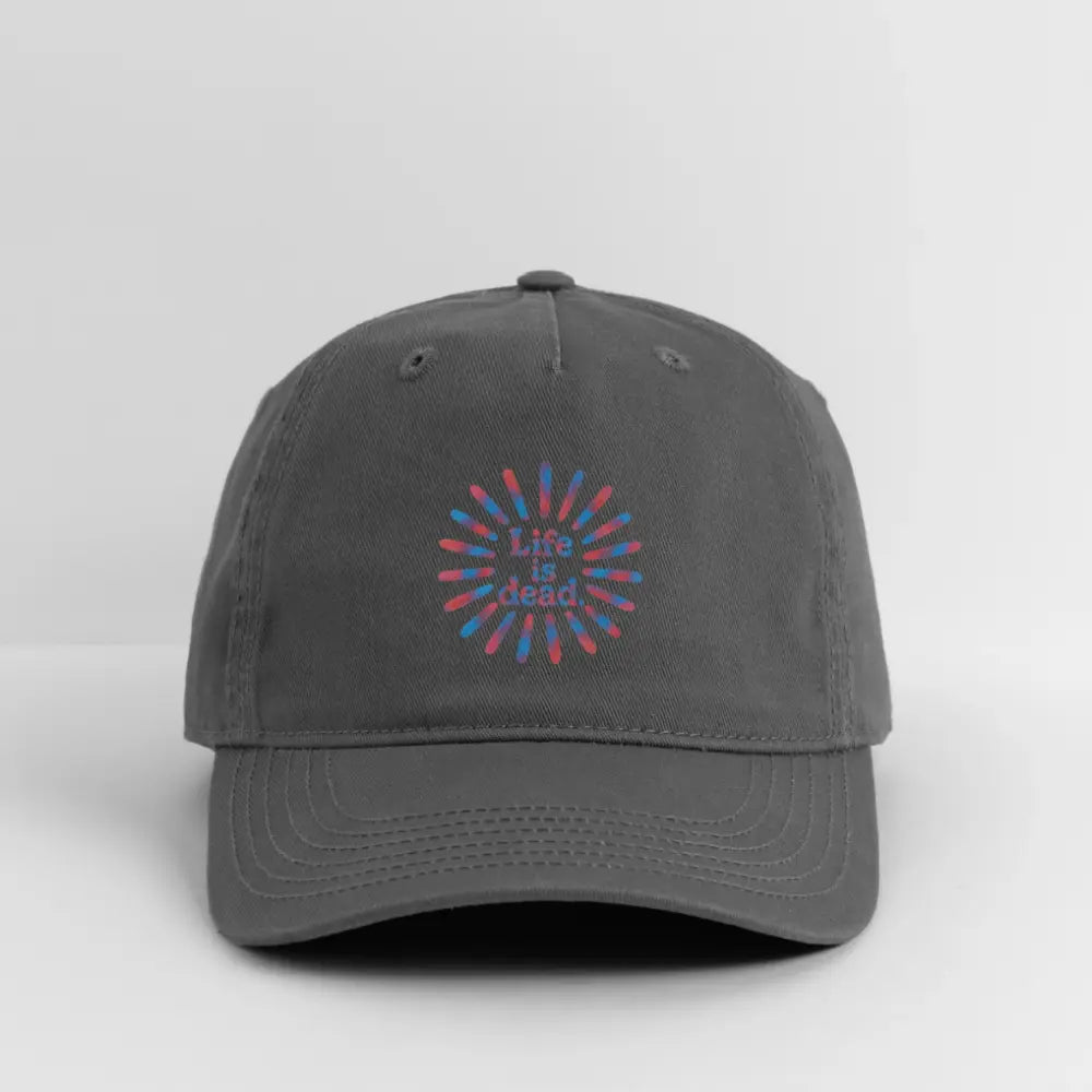 Red & Blue TieDye Sunburst Grateful Dead Stealie Dad Hat