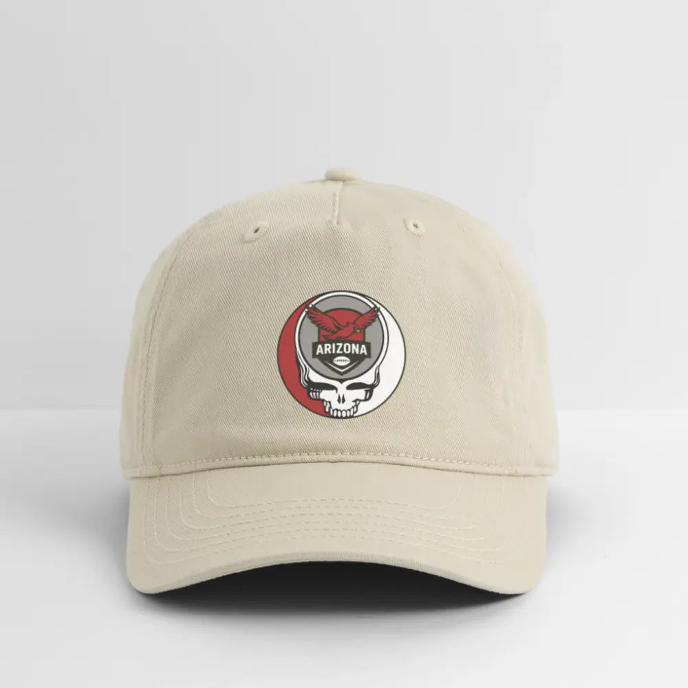 Arizona Cardinals Grateful Dead Stealie Dad Hat DTF-Printed The Gridiron Collection
