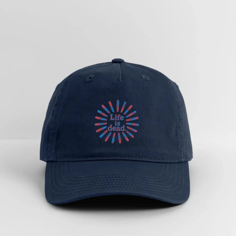 Red & Blue TieDye Sunburst Grateful Dead Stealie Dad Hat