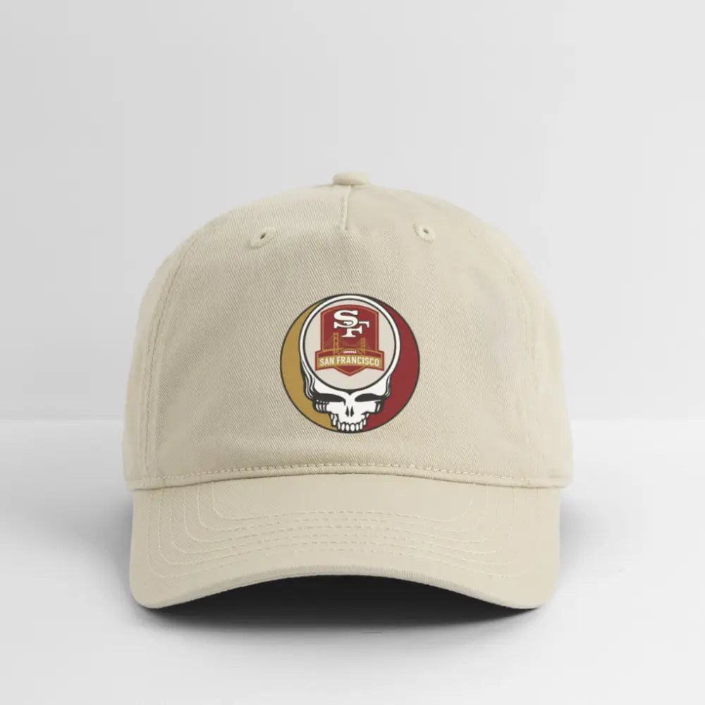 San Francisco 49ers Grateful Dead Stealie Dad Hat 100% Cotton Twill