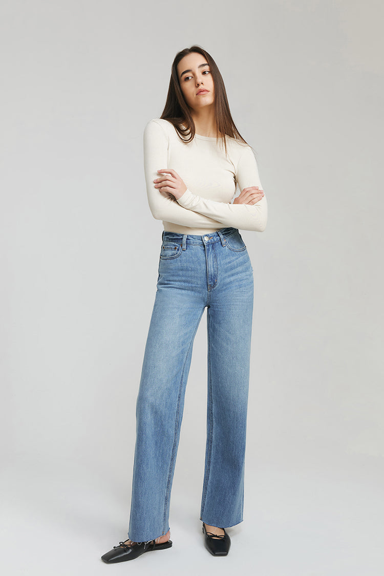Palm Ease Lightweight High-Rise Relaxed Wide Leg Jeans