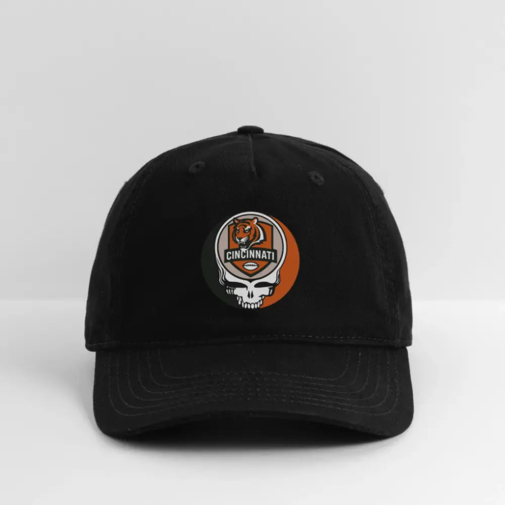 Cincinnati Bengals Grateful Dead Stealie Dad Hat 100% Cotton Twill