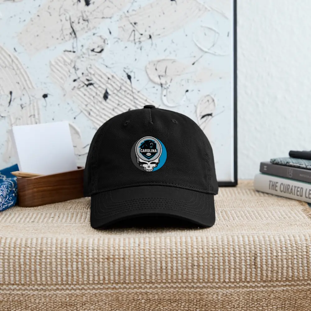 Carolina Panthers Grateful Dead Stealie Dad Hat DTF-Printed The Gridiron Collection