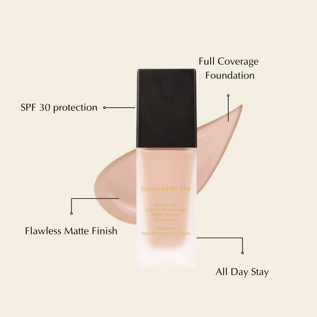 Healthy Skin Liquid Full Coverage Matte Makeup Foundation SPF 30