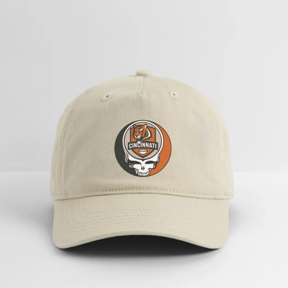 Cincinnati Bengals Grateful Dead Stealie Dad Hat 100% Cotton Twill