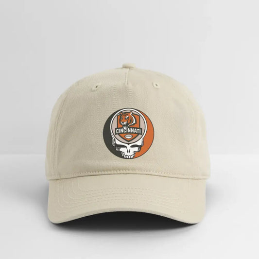 Cincinnati Bengals Grateful Dead Stealie Dad Hat 100% Cotton Twill