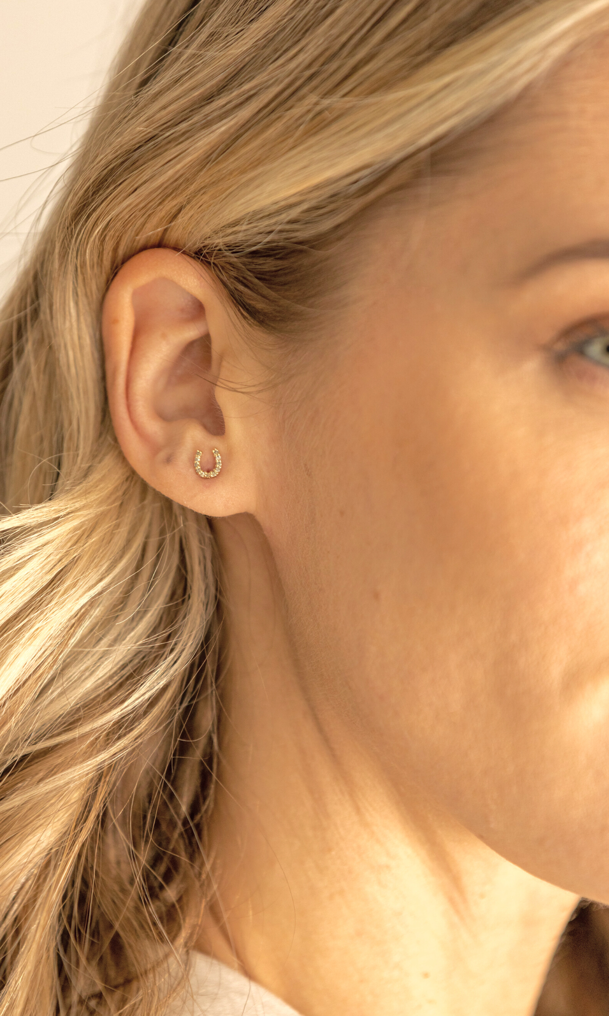 Horseshoe Studs 14k Yellow Gold 6mm Alpine