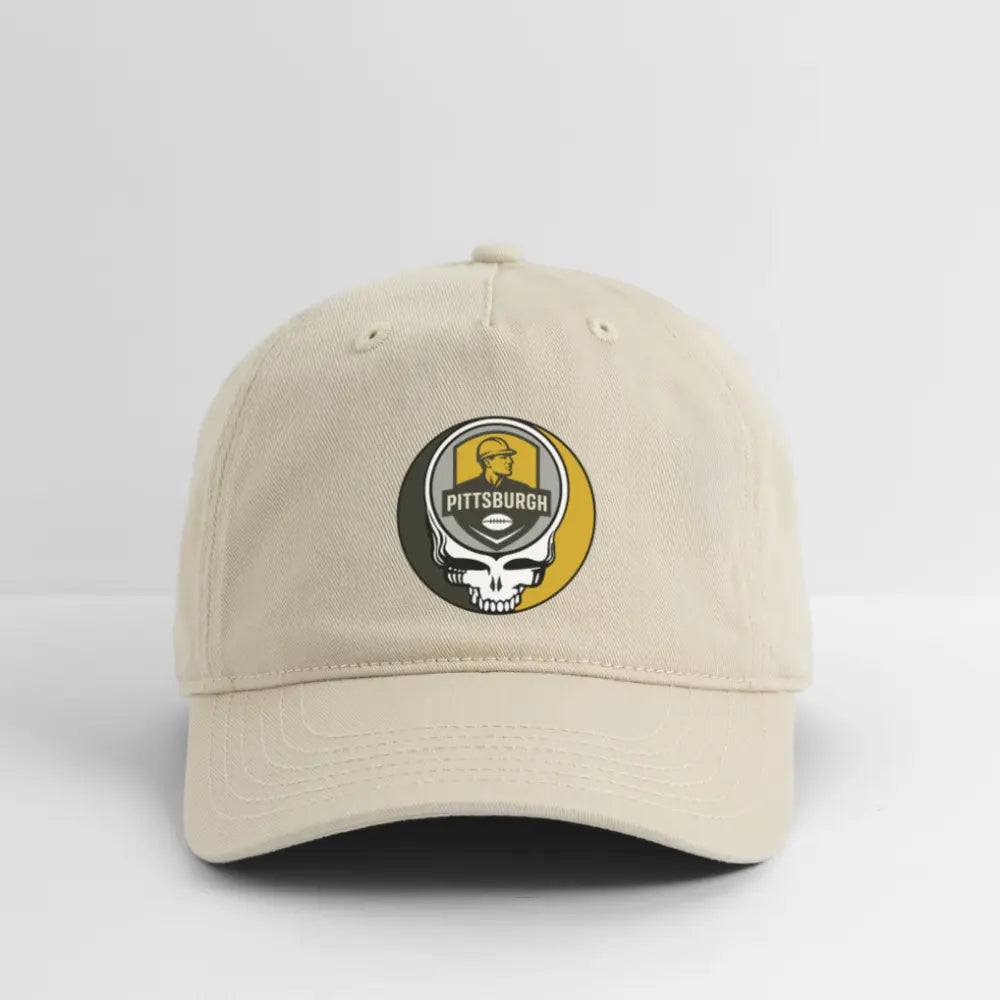Pittsburgh Steelers Grateful Dead Stealie Dad Hat Heavy Cotton Twill