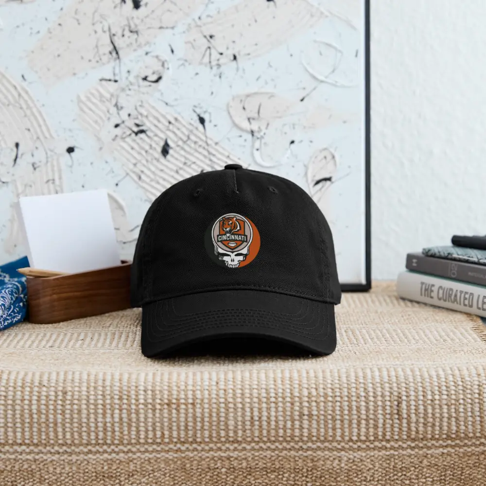 Cincinnati Bengals Grateful Dead Stealie Dad Hat 100% Cotton Twill