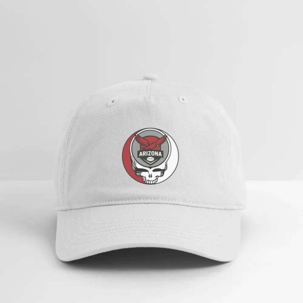 Arizona Cardinals Grateful Dead Stealie Dad Hat DTF-Printed The Gridiron Collection