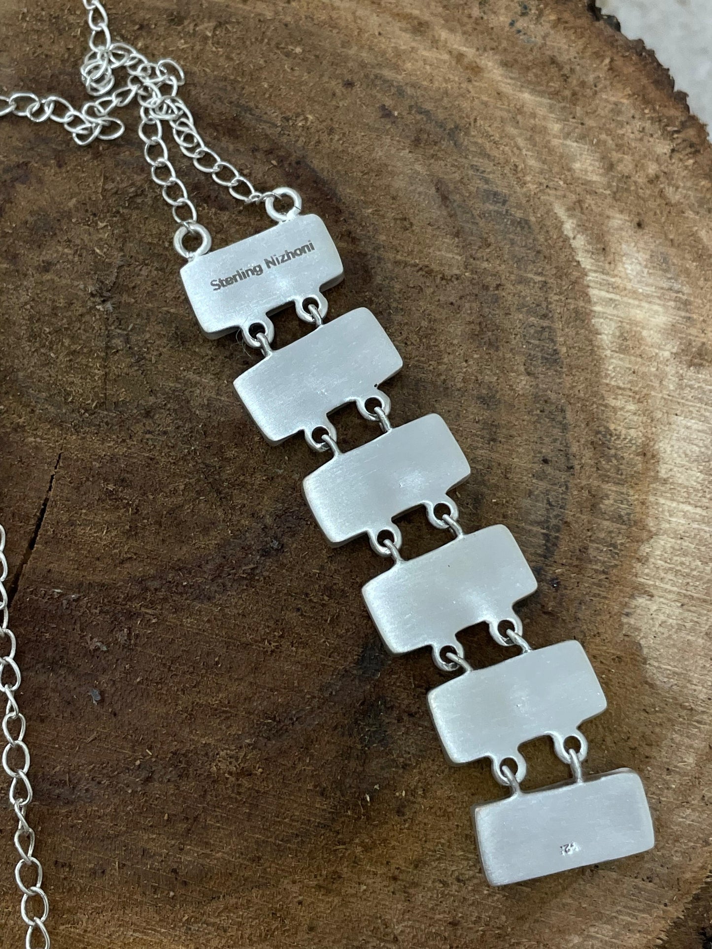 "Halloween Collection" Handmade Sterling Silver Black Onyx, Bumblebee Necklace with Signed Nizhoni