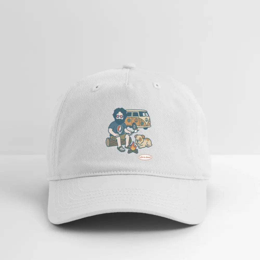 Grateful Dead Stealie Dad Hat 100% Cotton Twill Life is Dead Jerry and Frank Campin'