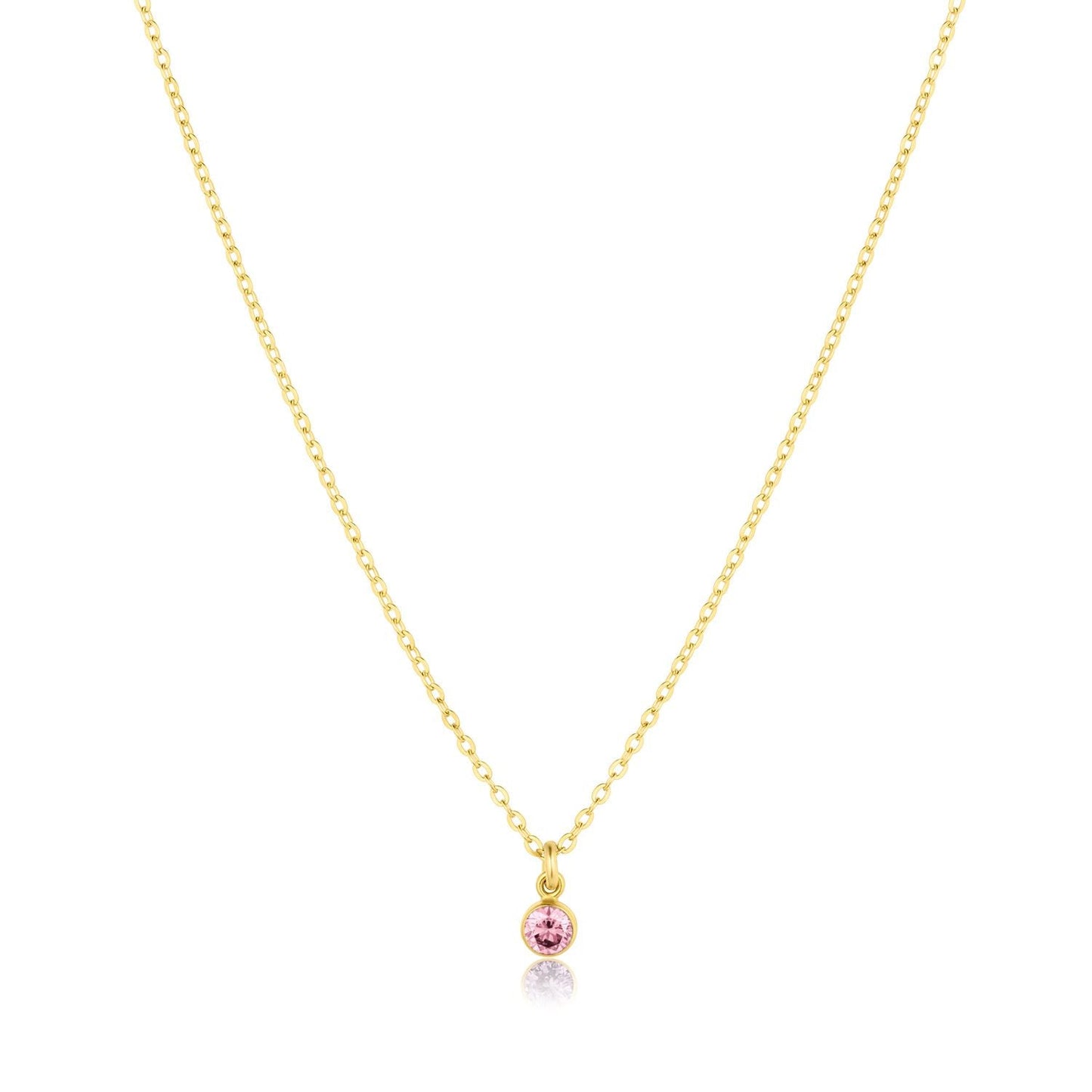 Birthstone Charm 14k Gold Filled or Sterling Silver Necklace