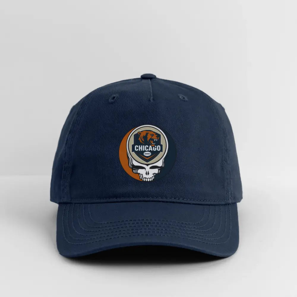Chicago Bears Grateful Dead Stealie Dad Hat 100% Cotton Twill The Gridiron Collection