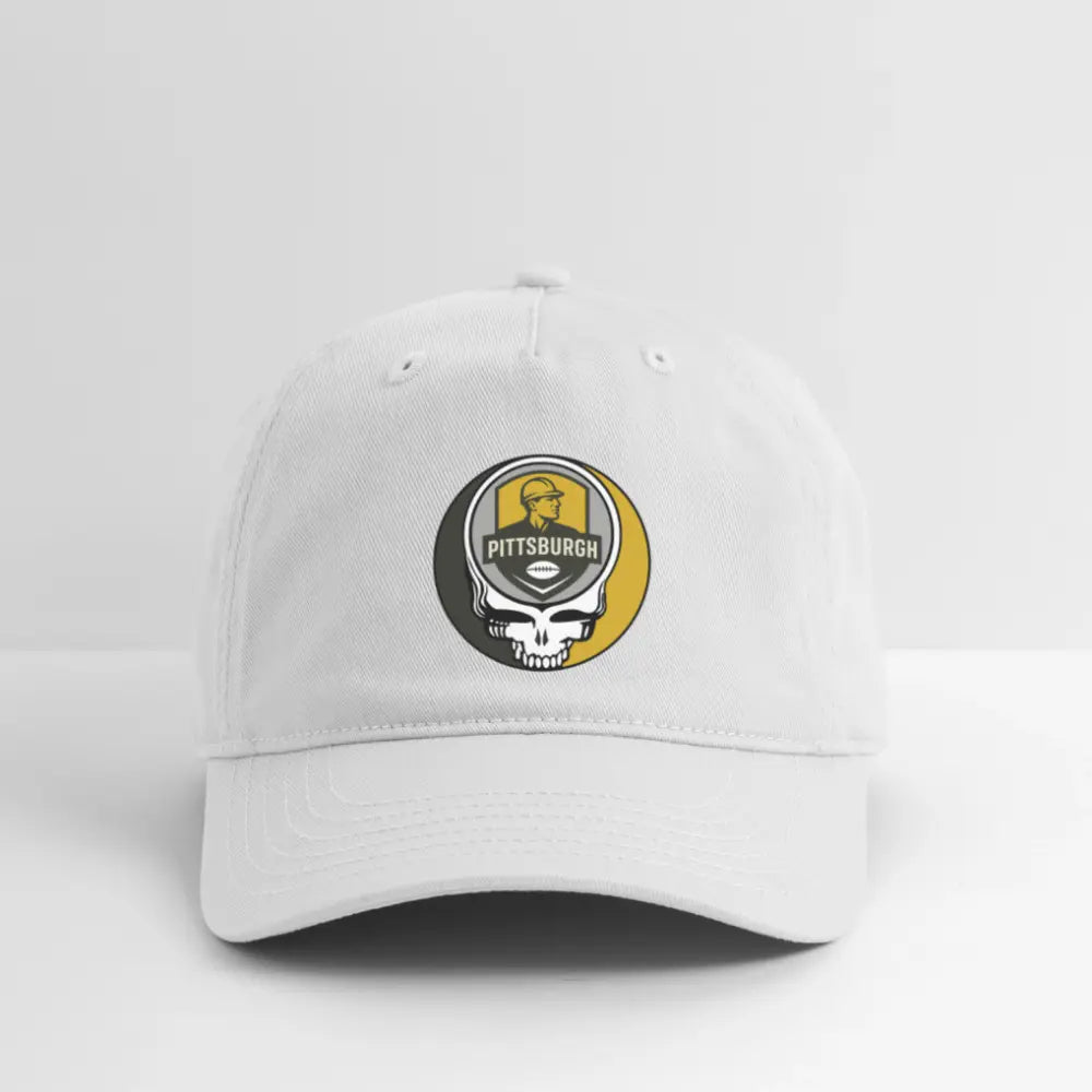 Pittsburgh Steelers Grateful Dead Stealie Dad Hat Heavy Cotton Twill