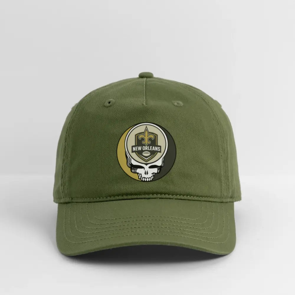 New Orleans Saints Grateful Dead Stealie Dad Hat DTF-Printed Dad Hat NFL