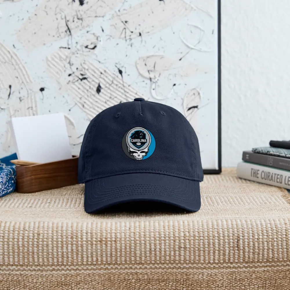 Carolina Panthers Grateful Dead Stealie Dad Hat DTF-Printed The Gridiron Collection