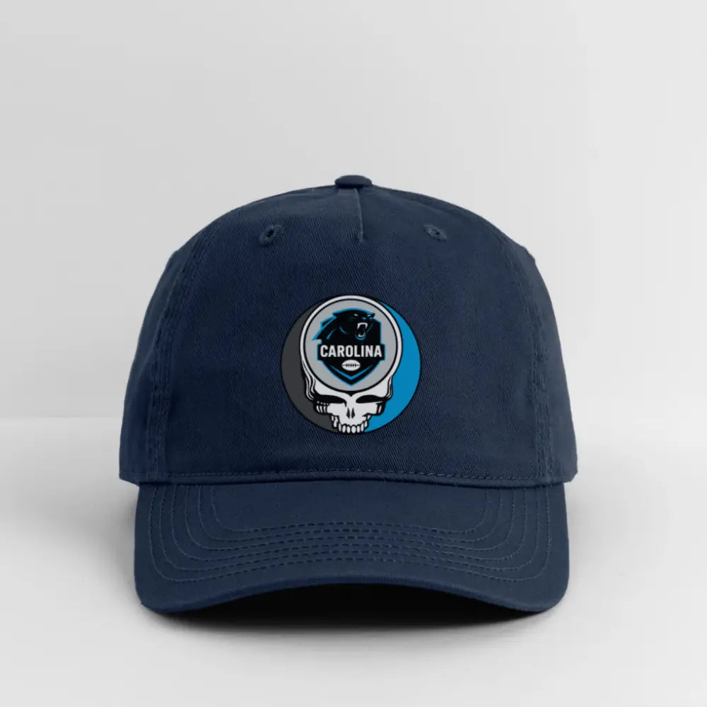 Carolina Panthers Grateful Dead Stealie Dad Hat DTF-Printed The Gridiron Collection