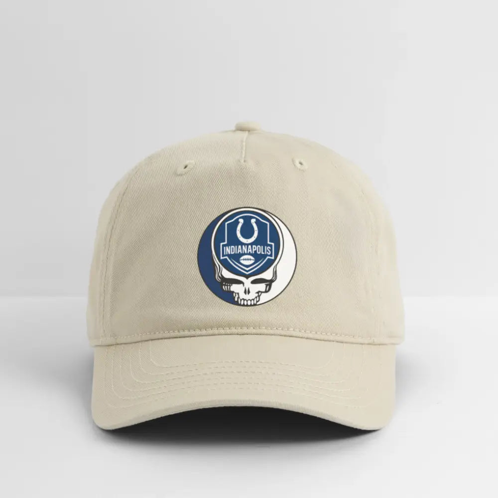 Indianapolis Colts Grateful Dead Stealie Dad Hat Heavy Brushed Cotton Twill The Gridiron Collection