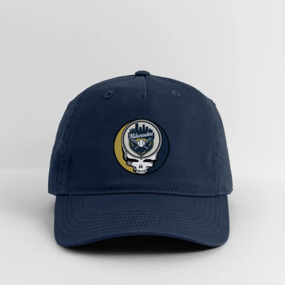 Grateful Dead Stealie Dad Hat Milwaukee Baseball Edition The Ballpark Collection