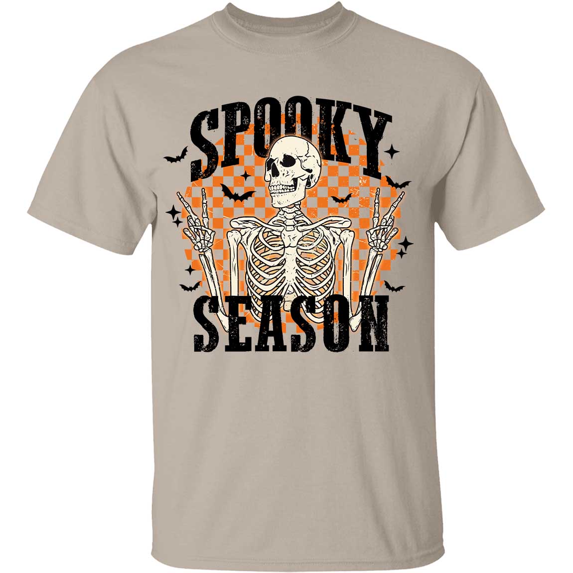 Spooky Season Retro Skull Smiley Face Halloween Shirt, Trendy Halloween Shirt 776V2