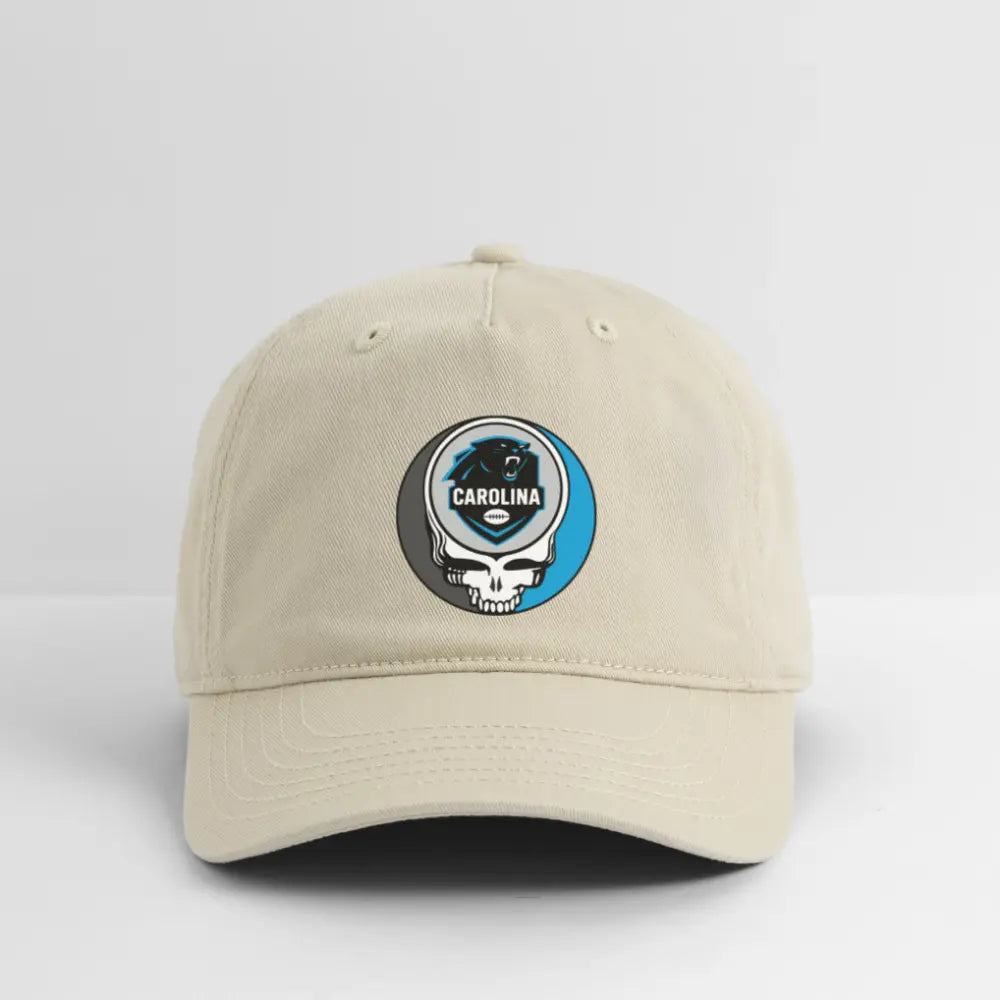 Carolina Panthers Grateful Dead Stealie Dad Hat DTF-Printed The Gridiron Collection