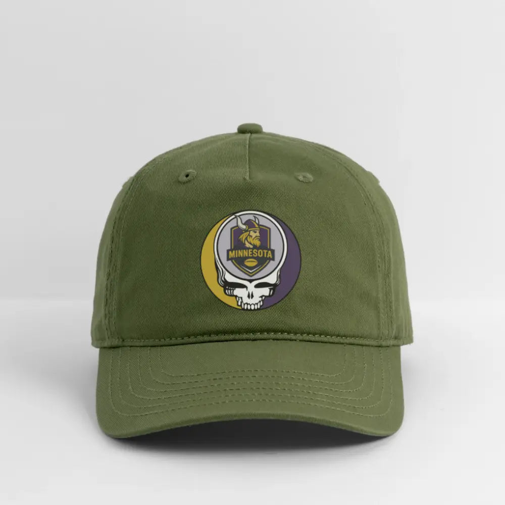 Minnesota Vikings Grateful Dead Stealie Dad Hat 100% Cotton Twill