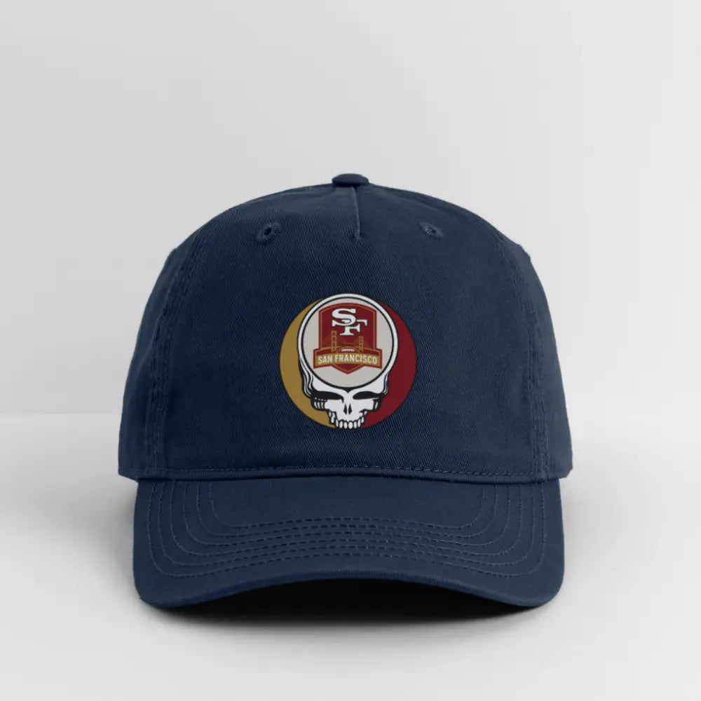 San Francisco 49ers Grateful Dead Stealie Dad Hat 100% Cotton Twill