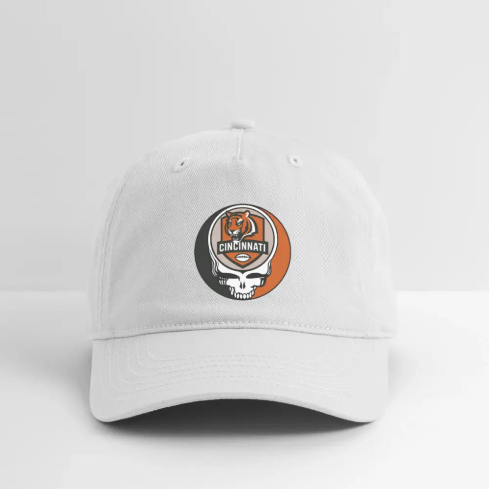 Cincinnati Bengals Grateful Dead Stealie Dad Hat 100% Cotton Twill