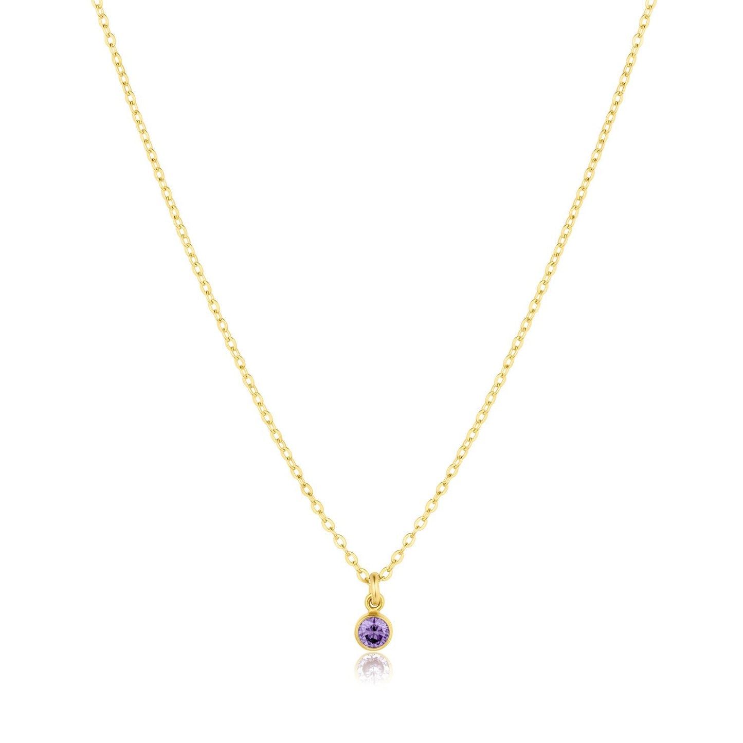 Birthstone Charm 14k Gold Filled or Sterling Silver Necklace