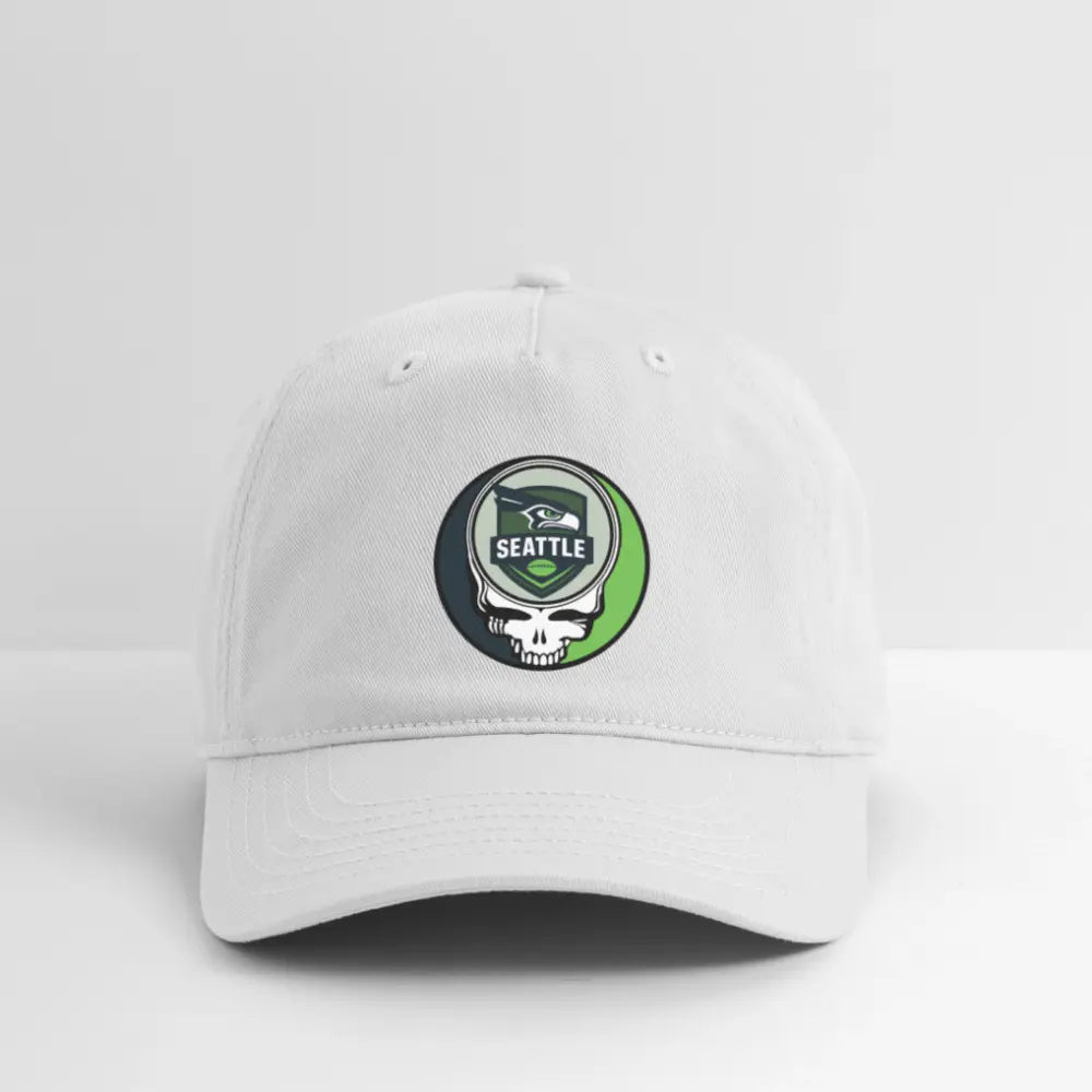 Seattle Seahawks Grateful Dead Stealie Dad Hat 100% Cotton Twill