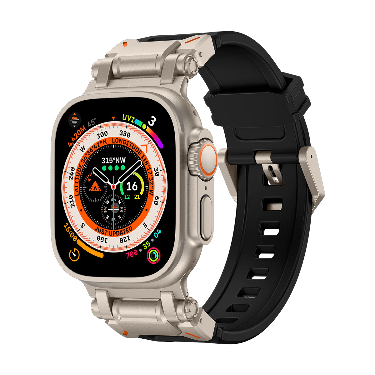 Explorer Silicone Band Adjustable Pin Buckle Apple Watch Dewell X