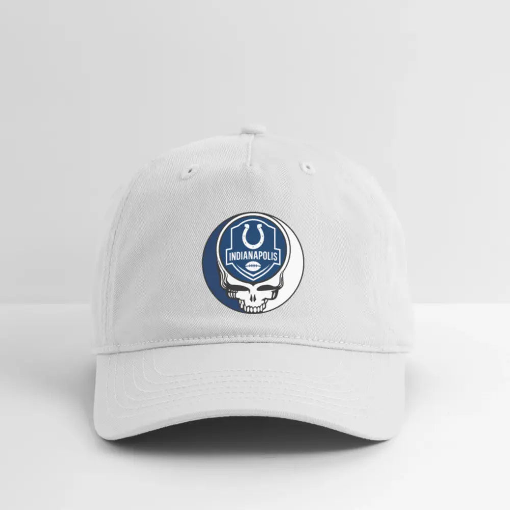 Indianapolis Colts Grateful Dead Stealie Dad Hat Heavy Brushed Cotton Twill The Gridiron Collection