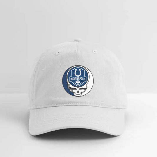 Indianapolis Colts Grateful Dead Stealie Dad Hat Heavy Brushed Cotton Twill The Gridiron Collection
