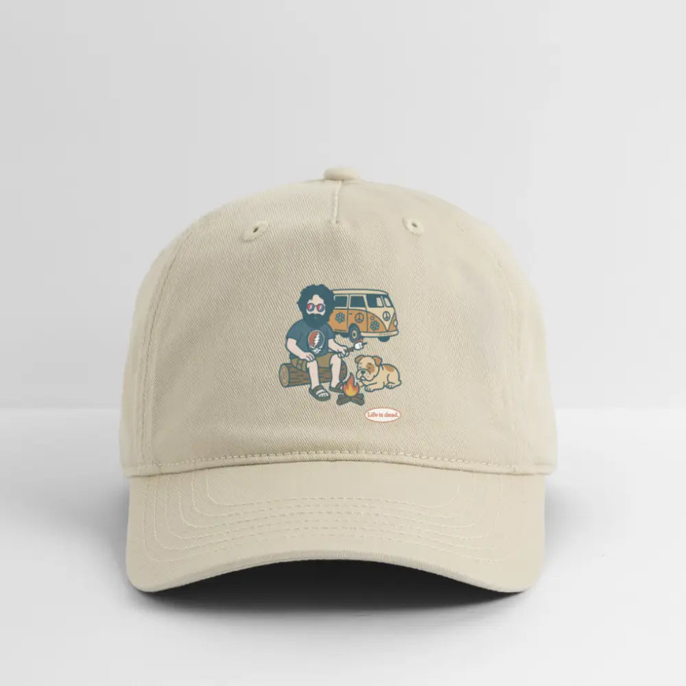 Grateful Dead Stealie Dad Hat 100% Cotton Twill Life is Dead Jerry and Frank Campin'