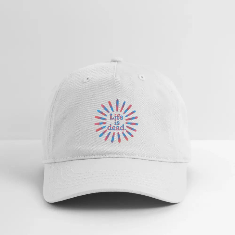 Red & Blue TieDye Sunburst Grateful Dead Stealie Dad Hat