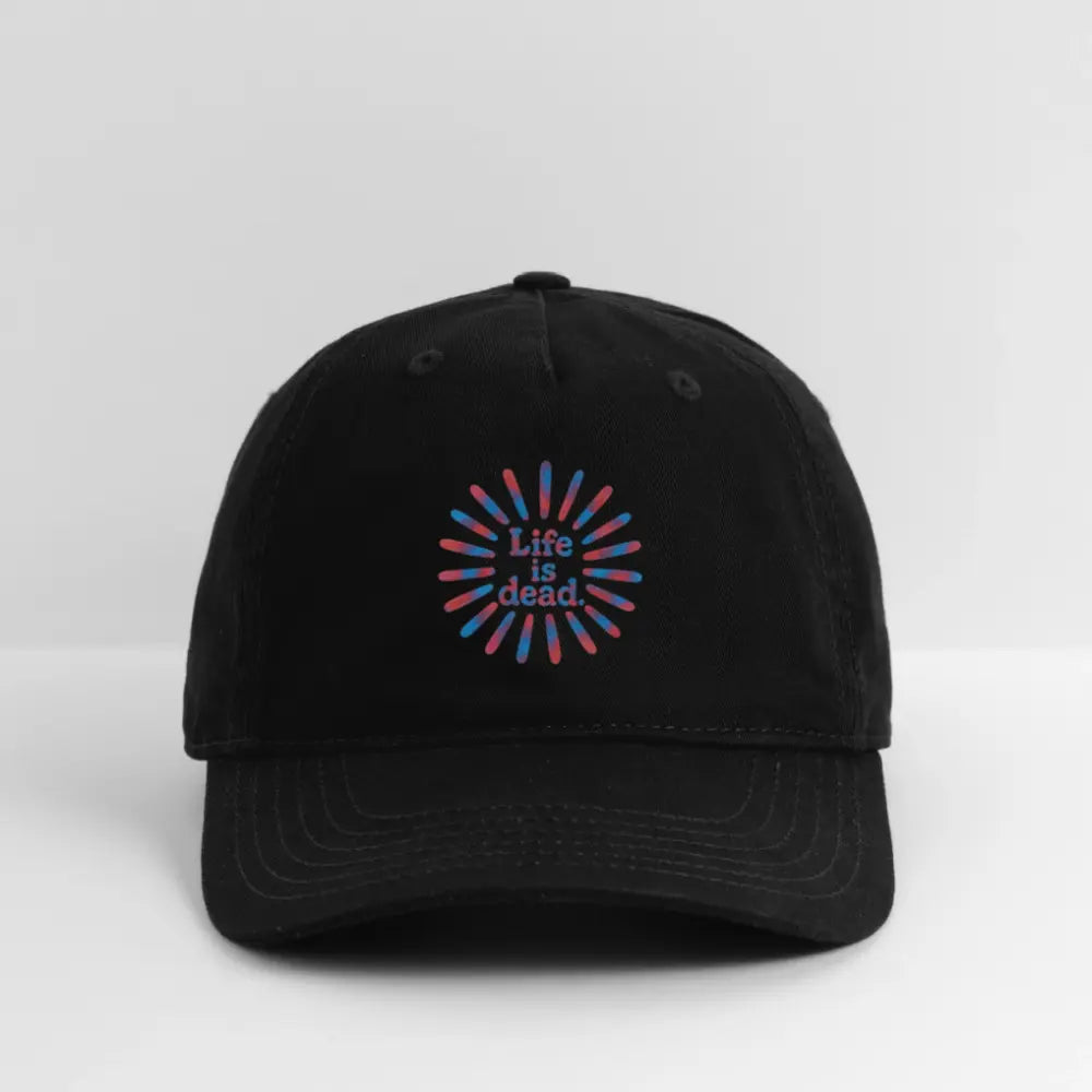 Red & Blue TieDye Sunburst Grateful Dead Stealie Dad Hat
