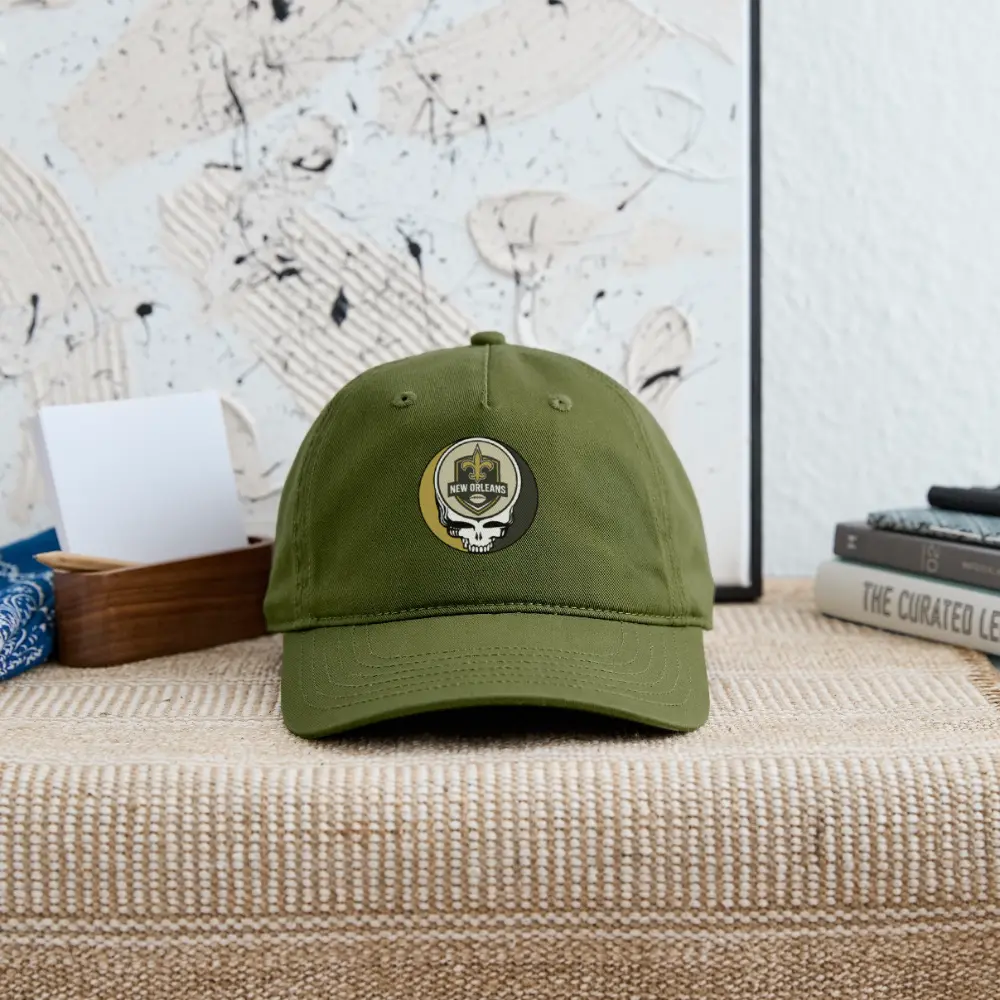 New Orleans Saints Grateful Dead Stealie Dad Hat DTF-Printed Dad Hat NFL