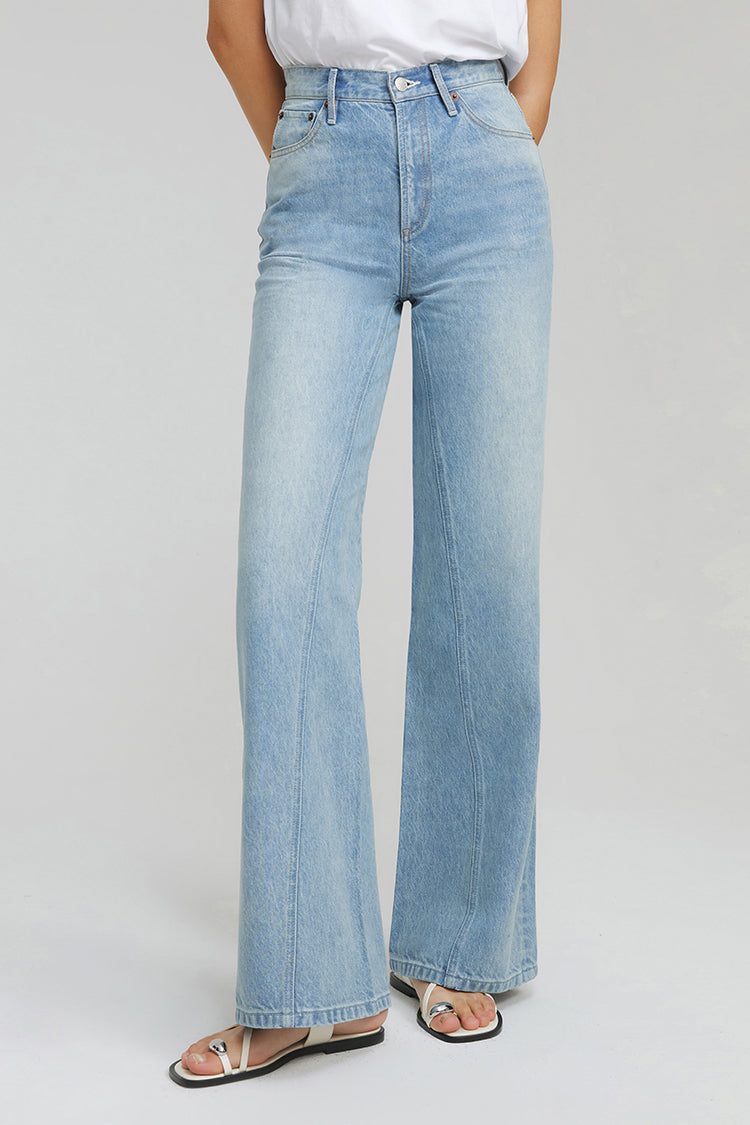 High Rise Baggy Jeans Wide Leg Full Length Angeles