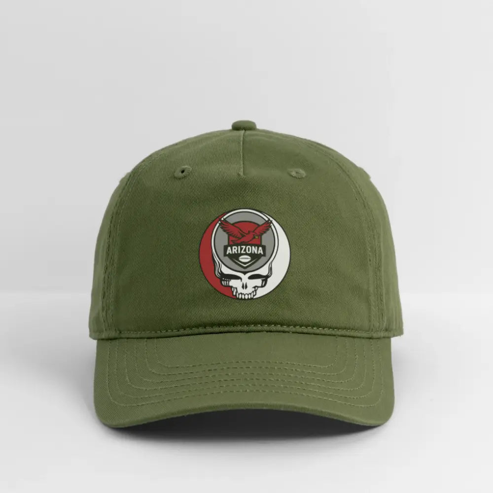 Arizona Cardinals Grateful Dead Stealie Dad Hat DTF-Printed The Gridiron Collection