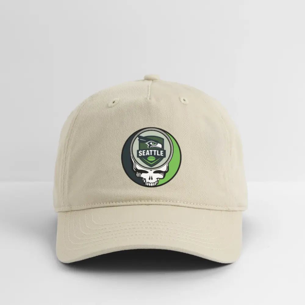 Seattle Seahawks Grateful Dead Stealie Dad Hat 100% Cotton Twill