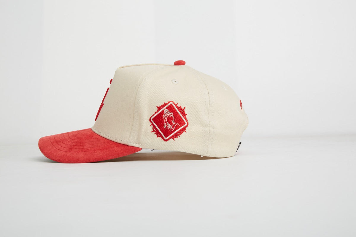 Retro Red Snap-Back Cap with Suede Brim GW Signature Series God's Work