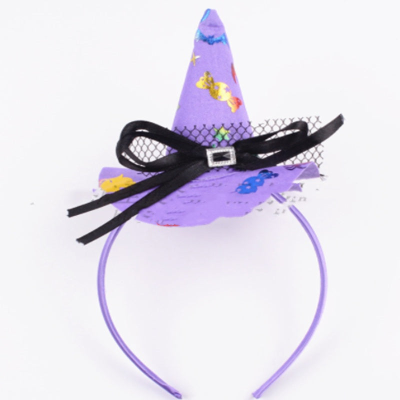 Pumpkin Witch Hat Halloween Headband Party Decoration Supplies