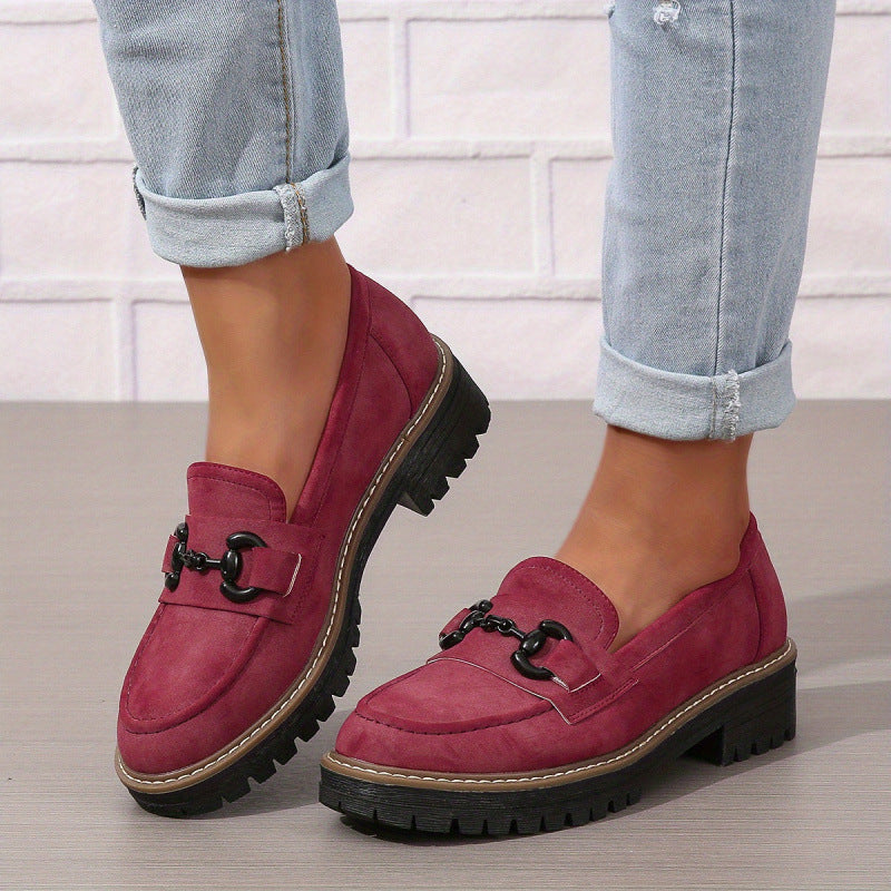 Horsebit Metal Elegant Flat Loafers Women’s Horsebit Loafers