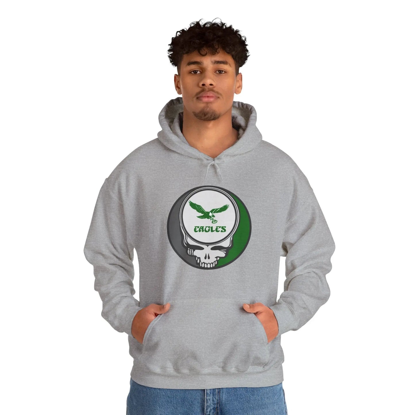 Philadelphia Eagles Skull Hoodie Medium-Heavy Fabric The Gridiron Collection