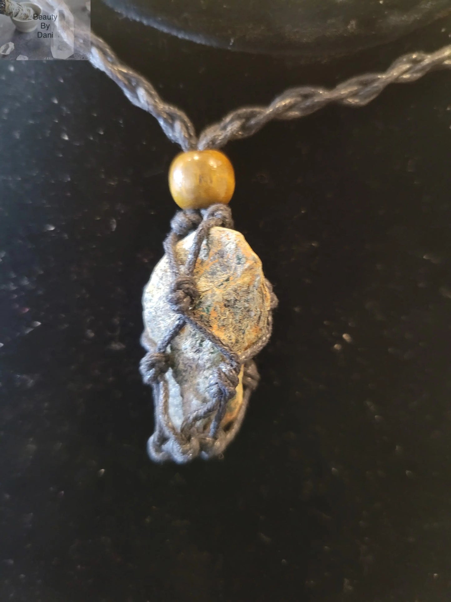 Adjustable Amethyst Raw Stone Crochet Necklace Beauty by Dani