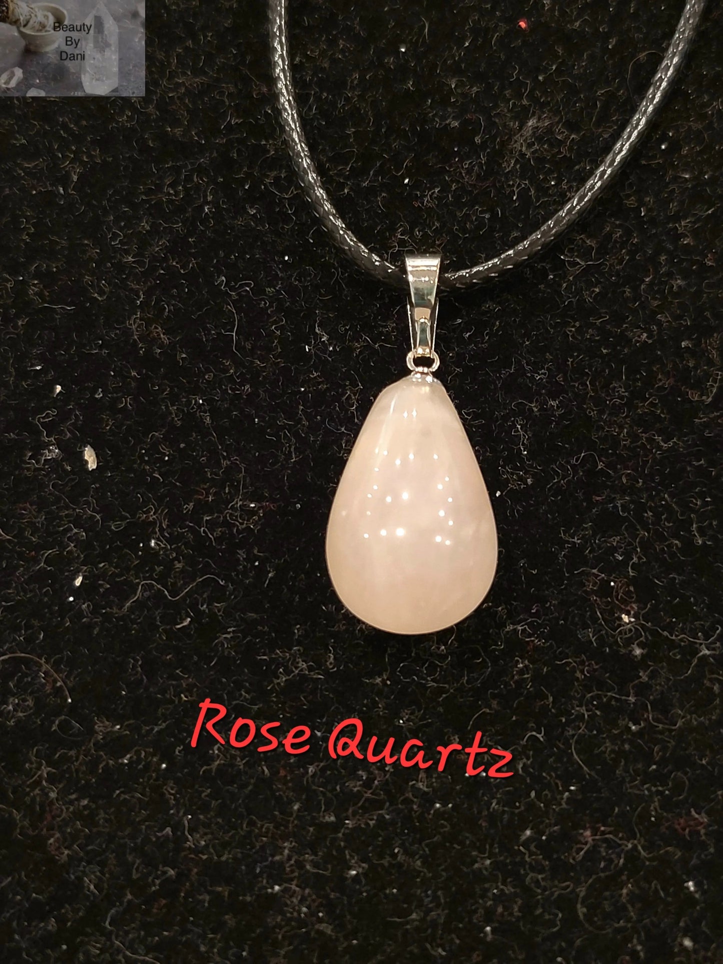 Rose Quartz Teardrop Elegant Necklace