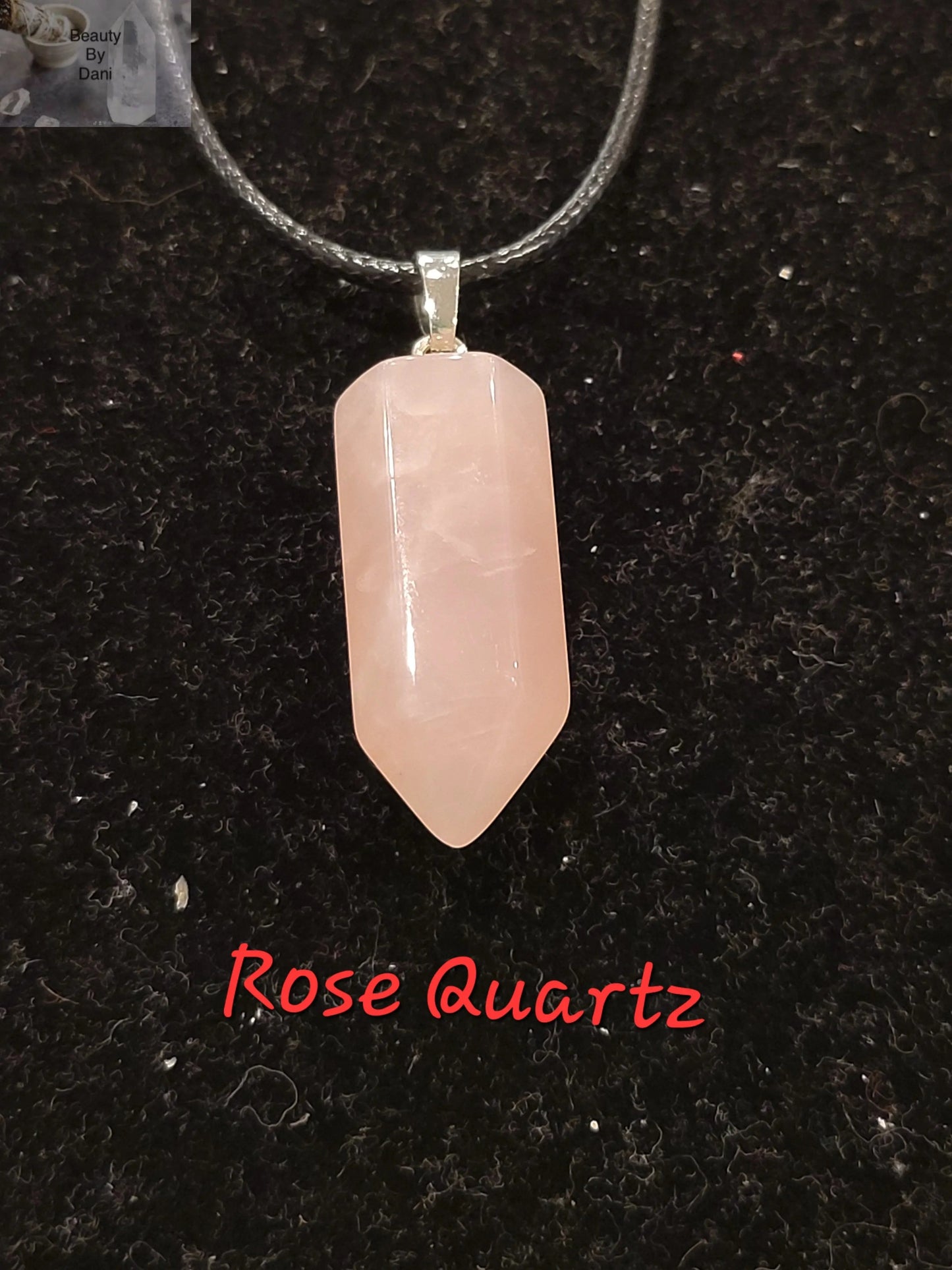Rose Quartz Hexagon Point Healing Necklace