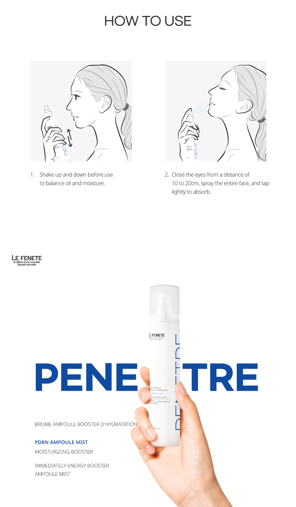 PENETRE (PDRN ampoule mist 100ml)